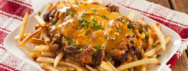 Chili Cheese Fries on a plate